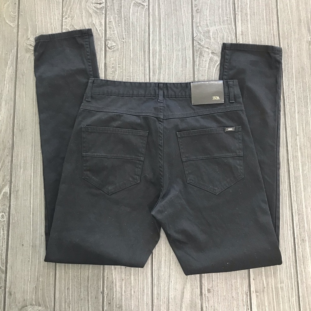 Men’s Zara Black Jeans Stretch Skinny Fit Pants - Picture 3 of 6
